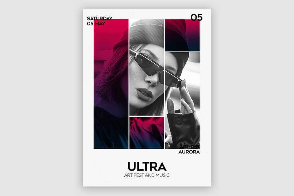 duality fest free poster mockup