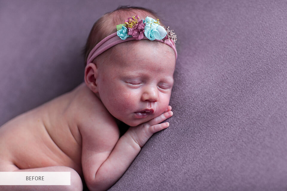 editing diy newborn photography