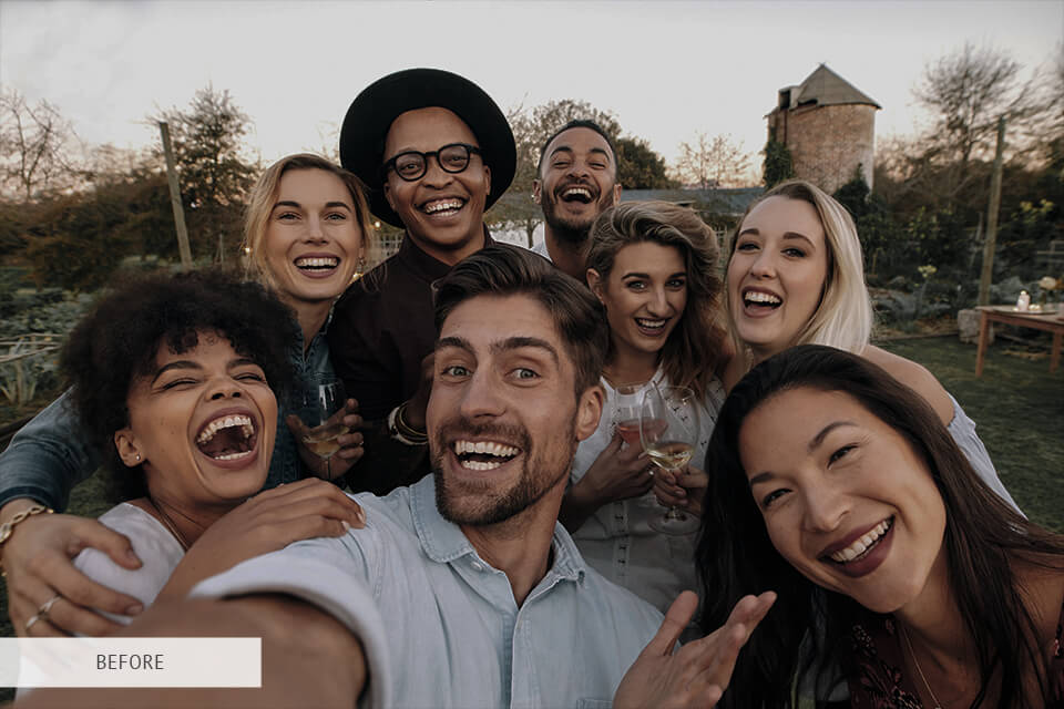 Group Of Multi-Cultural Children Posing For Selfie With Friends In  Countryside Together Stock Photo by monkeybusiness