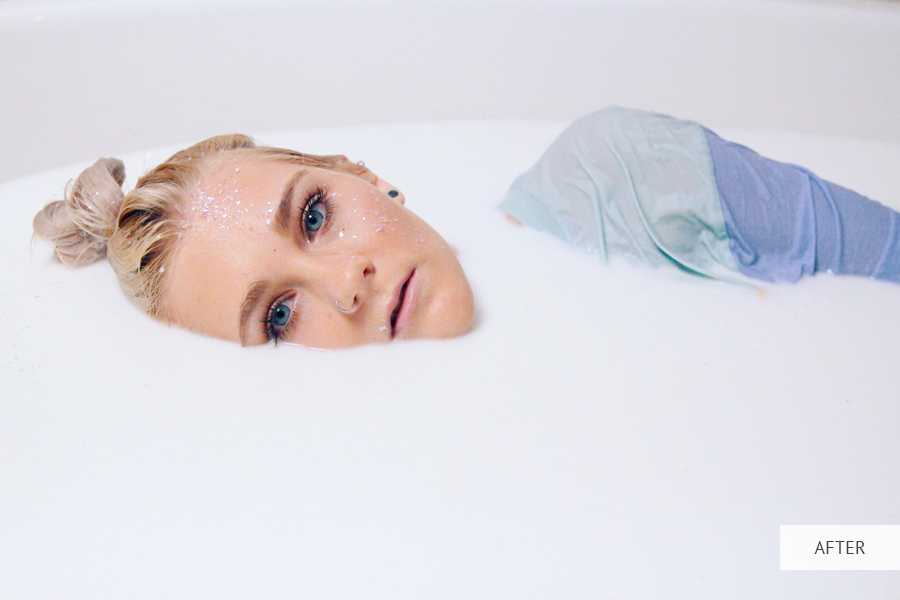 editing milk bath photos exposure