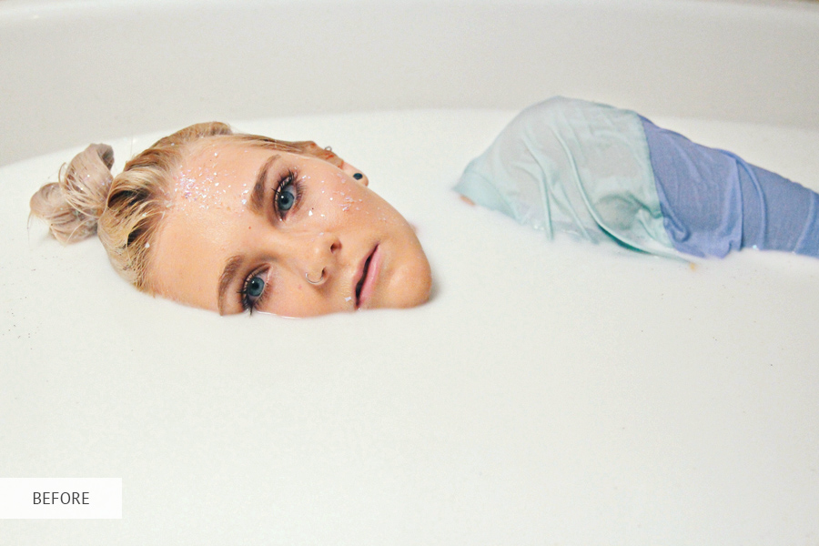 editing milk bath photos exposure