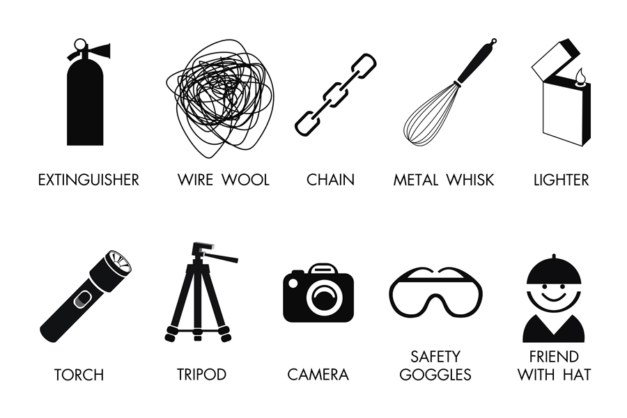 equipment for steel wool pictures