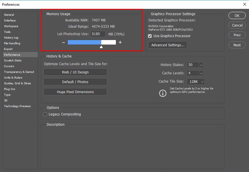 fix photoshop lagging