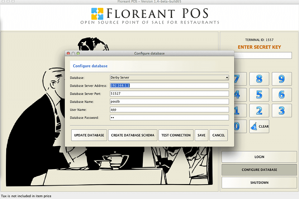 floreant free pos software interface