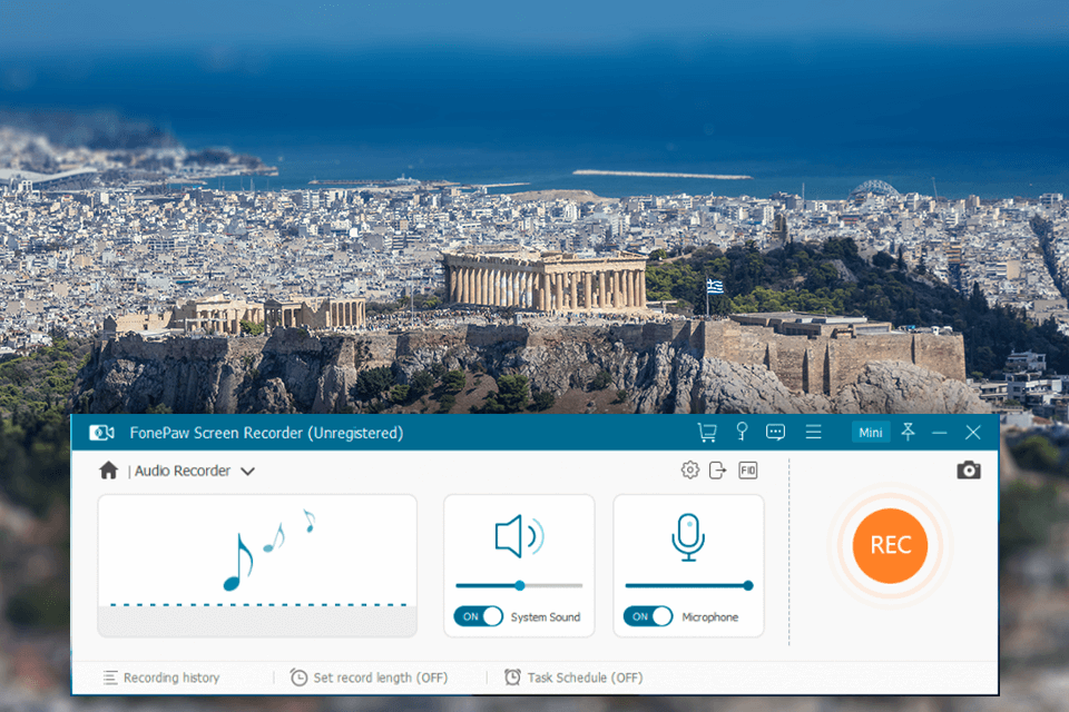 fonepaw screen recorder no watermark interface
