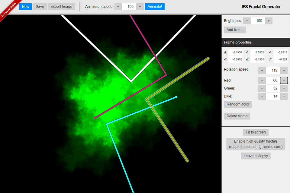 fractal generator interface