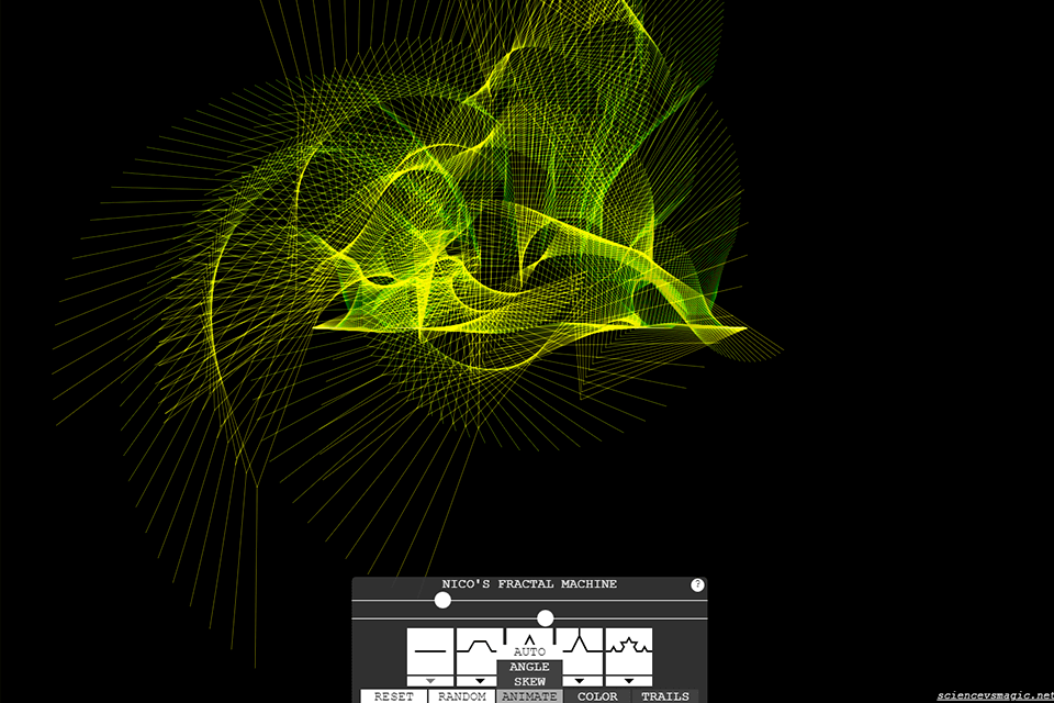 science vs magic fractal generator interface