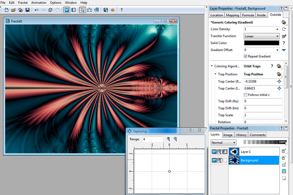 ultra fractal generator interface