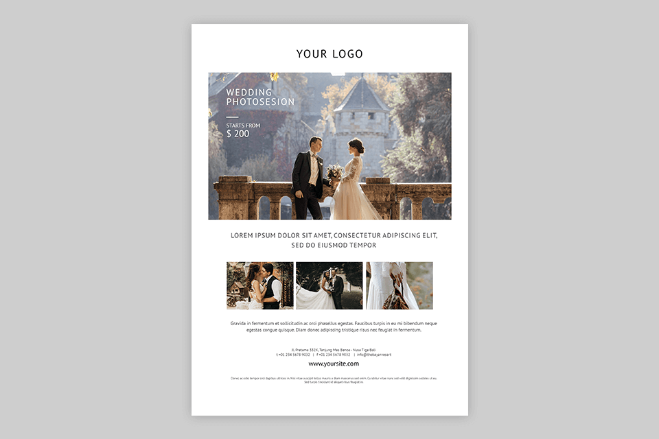 free indesign flyer templates wedding