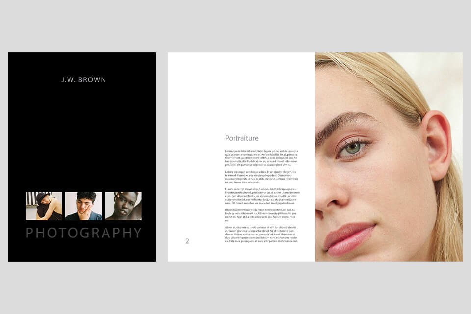 free indesign portfolio layout template mini