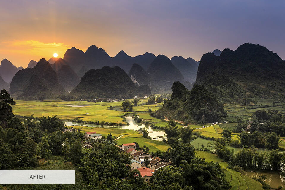 free sunset lightroom preset for nature photography editing