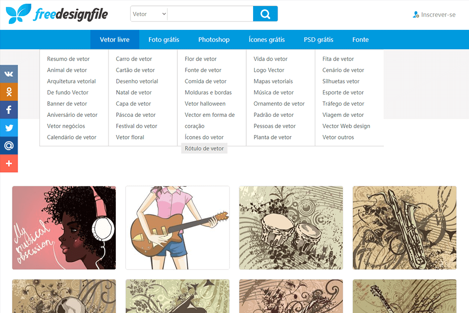 freedesignfile melhor interface de sites de vetores gratis