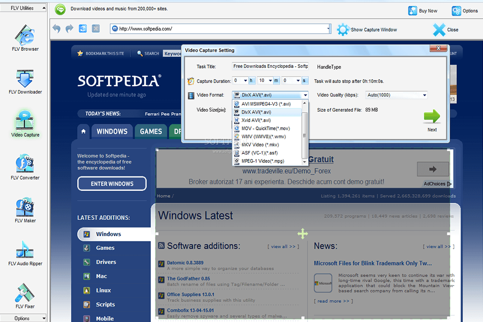 getflv download interface
