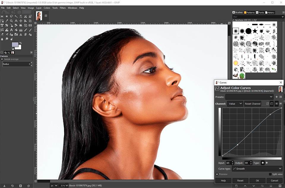 gimp for linux interface
