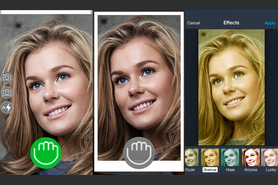 gocam by crunchfish selfie app screen