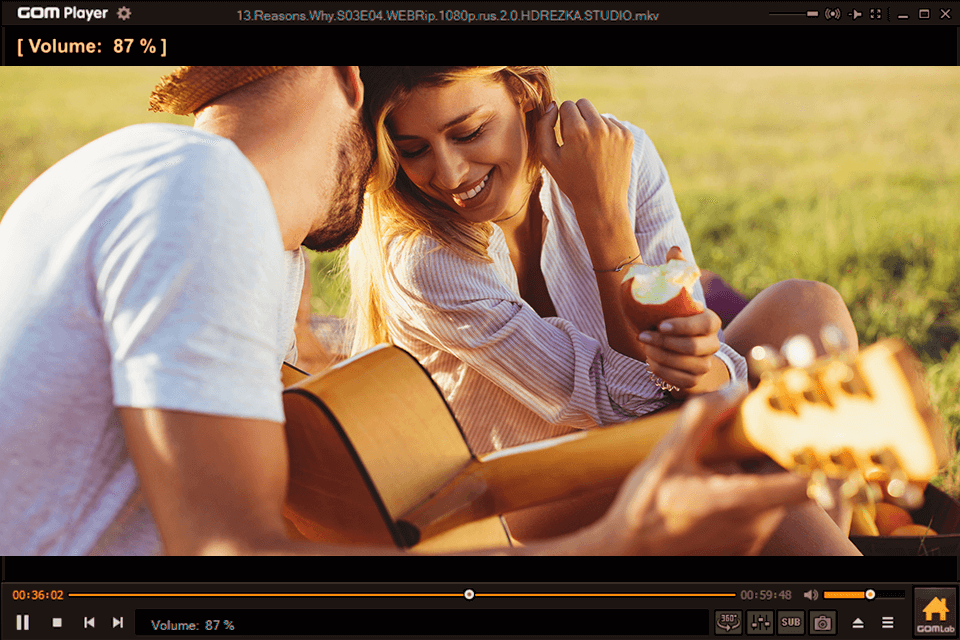gom 4k video player interface