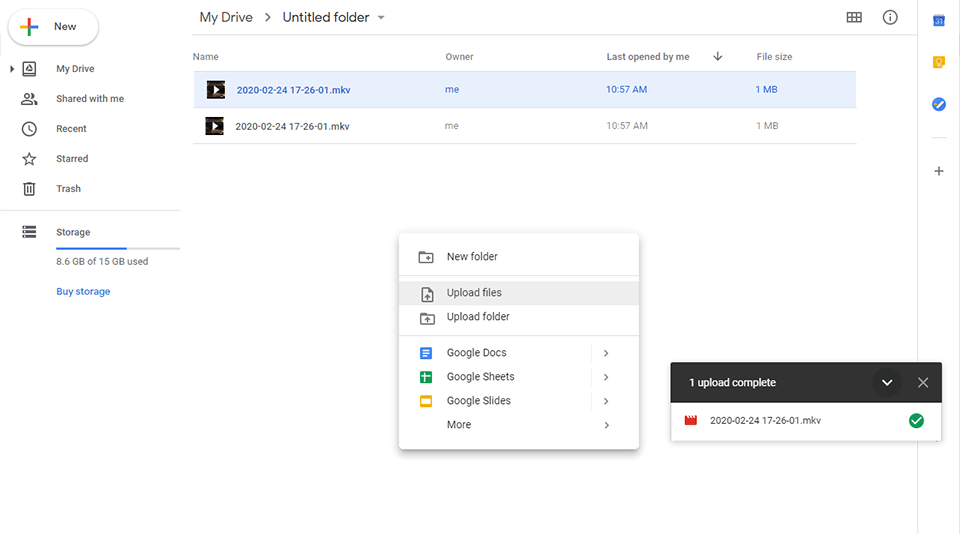 google drive interface