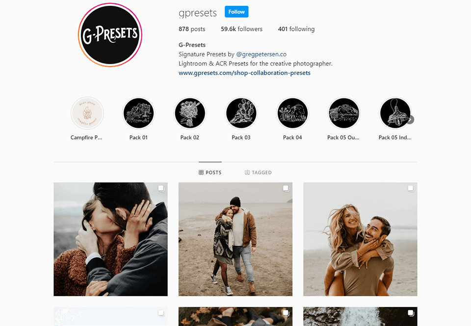 greg petersen presets instagram