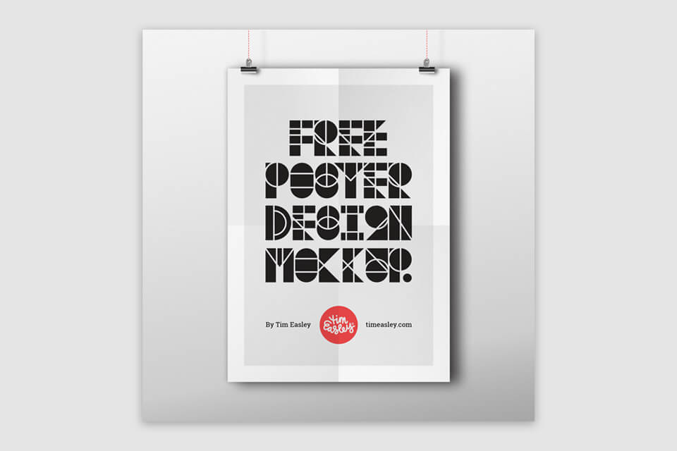 hanging poster mockup