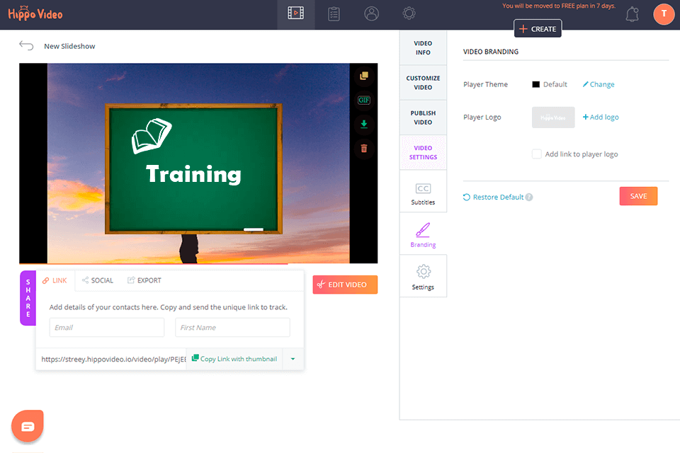hippo video tutorial software interface