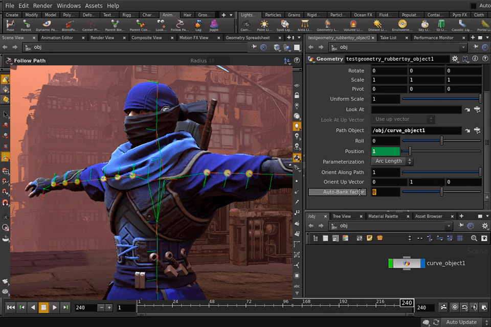 houdini video game animation software interface