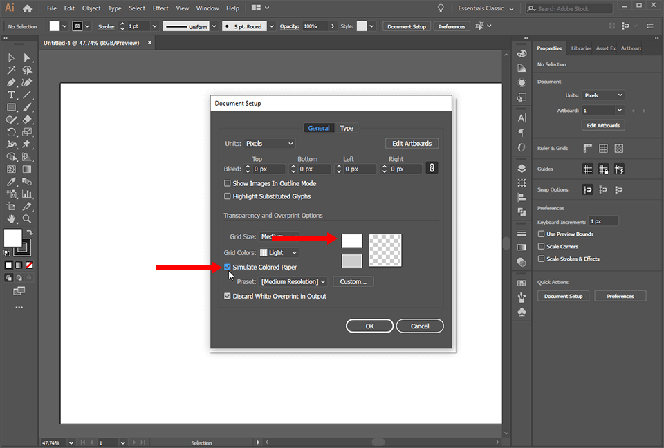 how to change background color in illustrator simulate colored paper