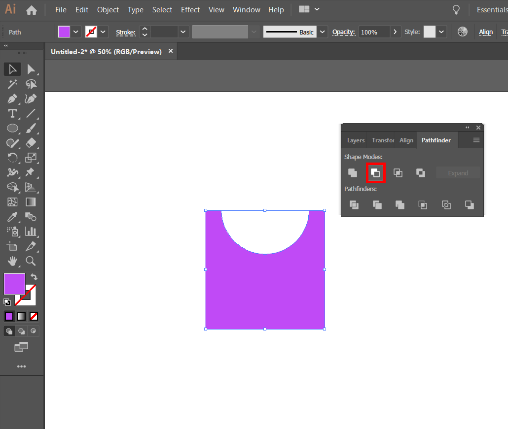 how to combine objects in illustrator pathfinder effects minus front