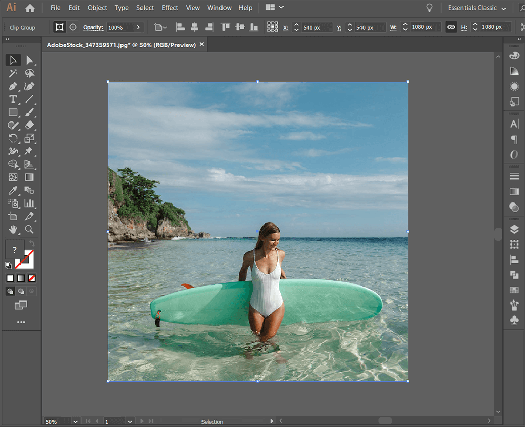 how to crop in illustrator clipping mask done