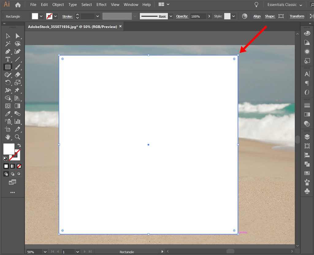 how to crop in illustrator opacity mask rectangle tool