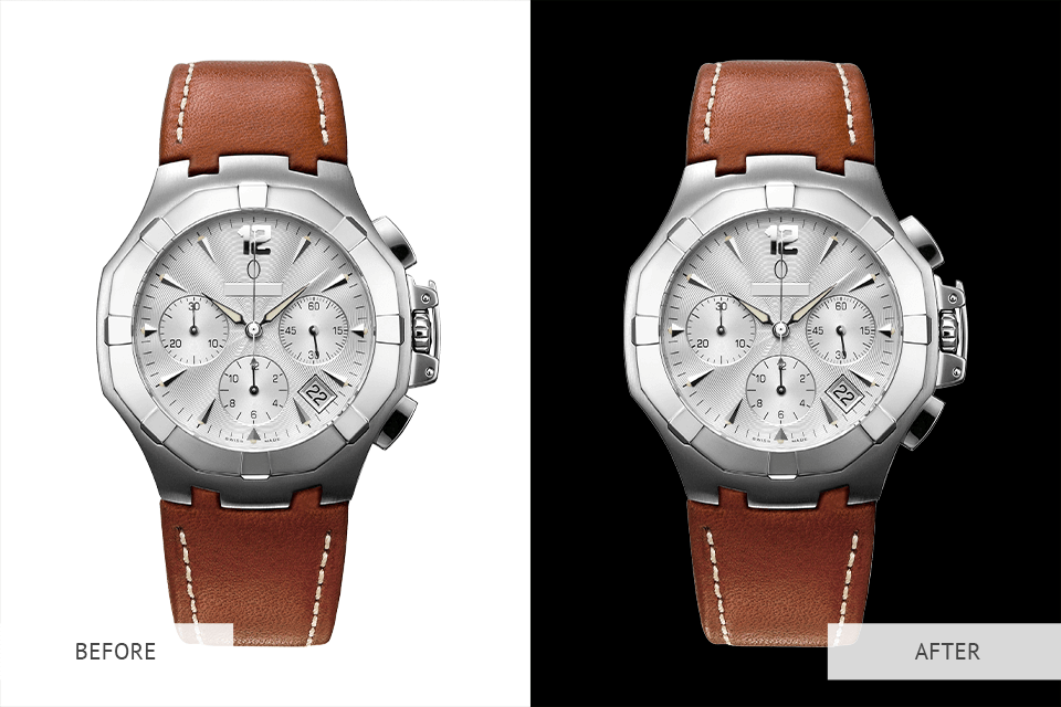 how to make the background of a picture black in pixlr before and after