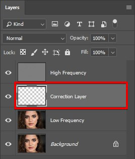 how to smooth skin in photoshop with frequency separation correction layer
