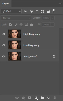 how to smooth skin in photoshop with frequency separation duplicating layers