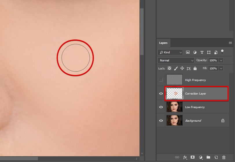 how to smooth skin in photoshop with frequency separation mixer brush tool
