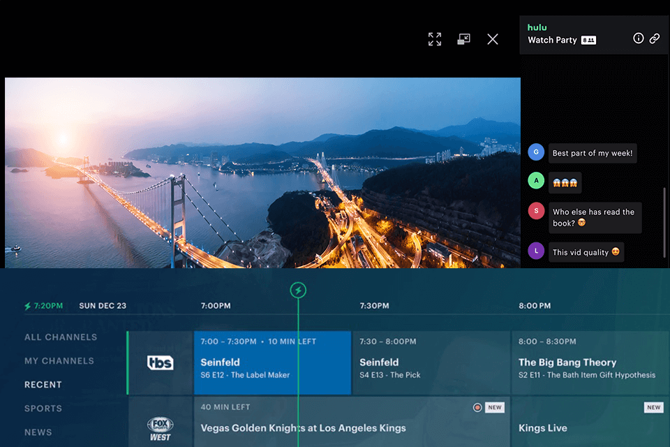 hulu tv free internet tv software interface