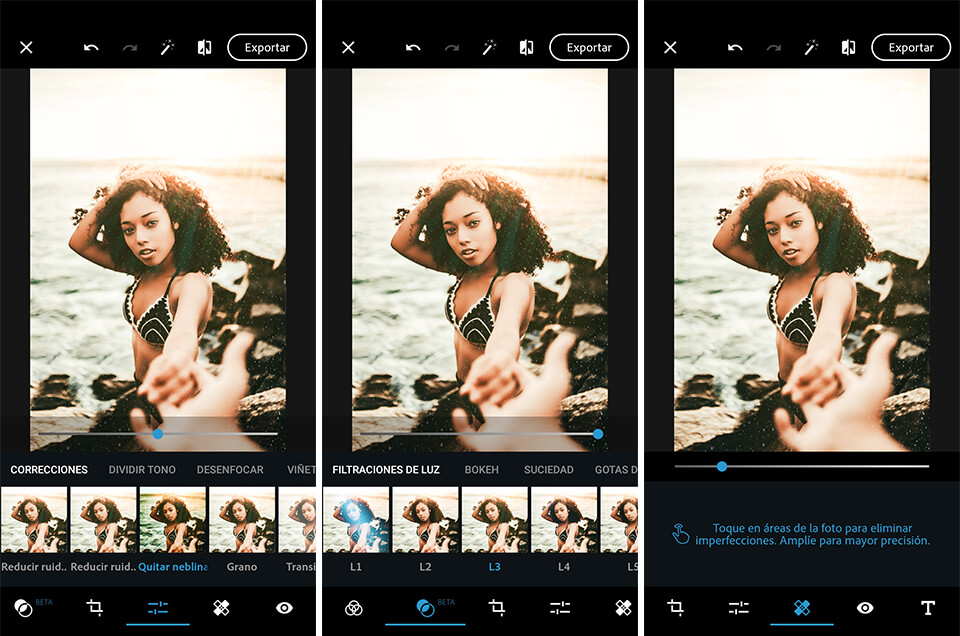 interfaz de photoshop express