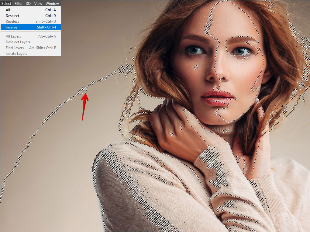 invert the luminosity mask photoshop selection