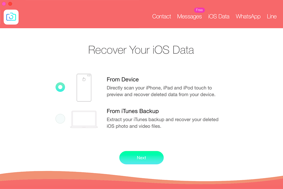 iphone photo recovery minicreo software interface