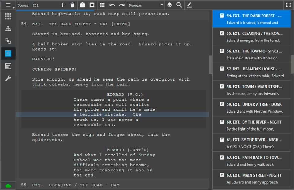 kit scenarist interface adobe story alternative