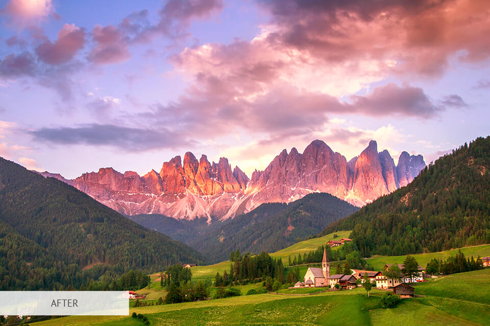 landscape post processing technique