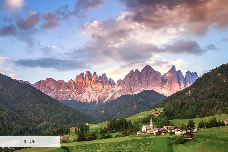 landscape post processing technique