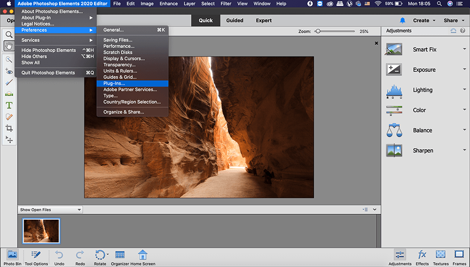 launching install a photoshop elements plugin