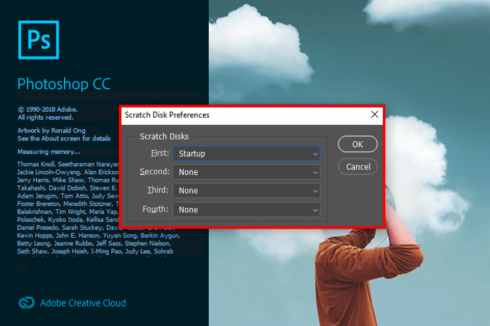 launching photoshop scratch disk full