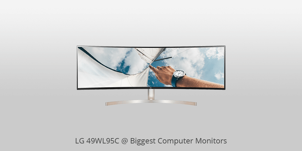 top large premium monitor with 5k resolution screen