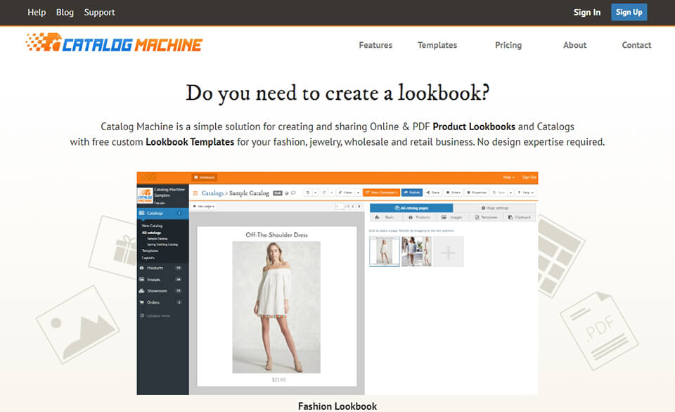 lookbook creator app catalog machine