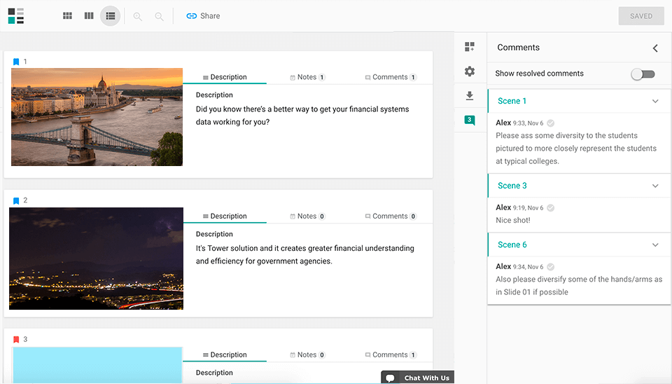 make storyboard software interface