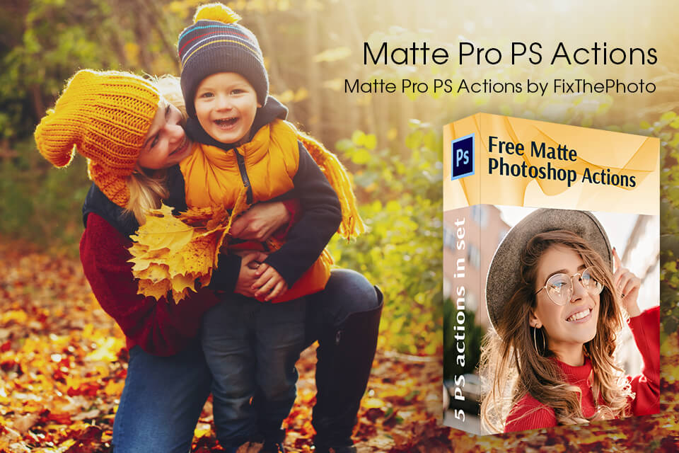 matte pro photoshop actions for mother and son photography