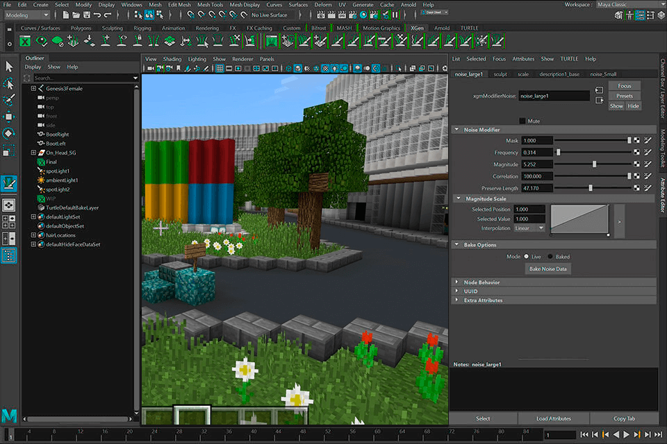 maya minecraft animation maker interface
