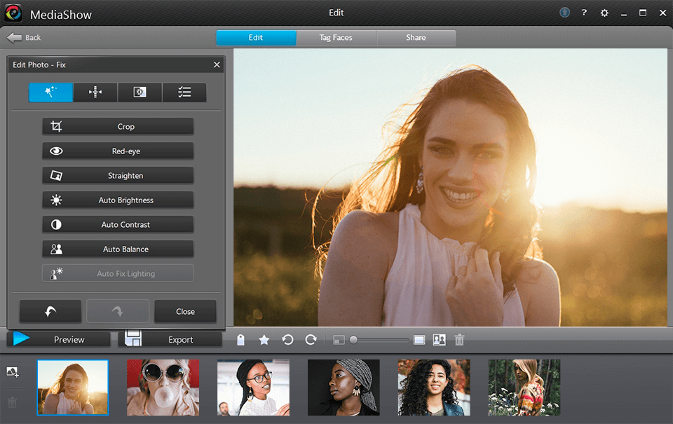 interface de création de diaporamas mediashow