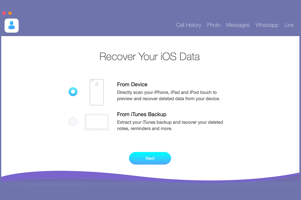 minicreo iphone data recovery interface