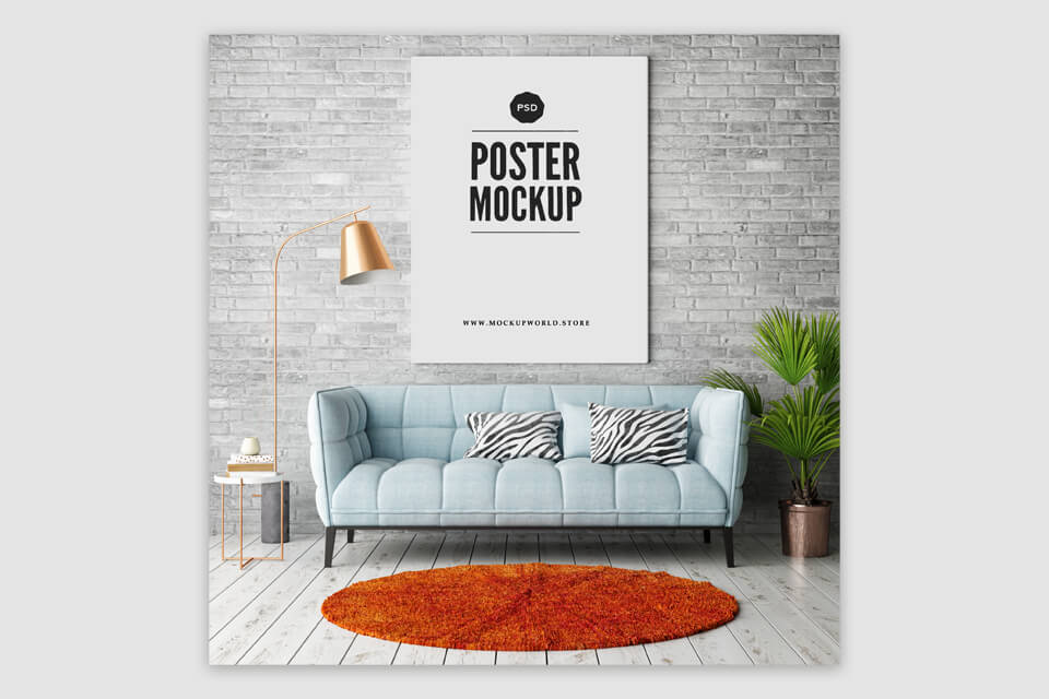 minimalist design poster mockup